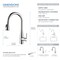 Kibi Bari-T Single Handle Pull Down Kitchen Sink Faucet, Chrome KKF2016CH - alternate 9
